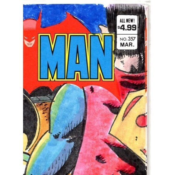 ONE-OF-A-KIND HAND-DRAWN, INKED AND COLORED SKETCHCOVER COMIC by Dan Nokes - B/S - Picture 3 of 7